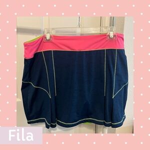 Fila Women's Navy and Pink Mini Skort